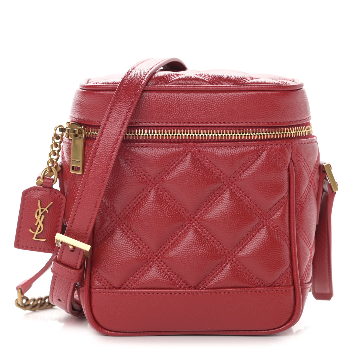 Grain de Poudre Quilted 80's Vanity Bag Red