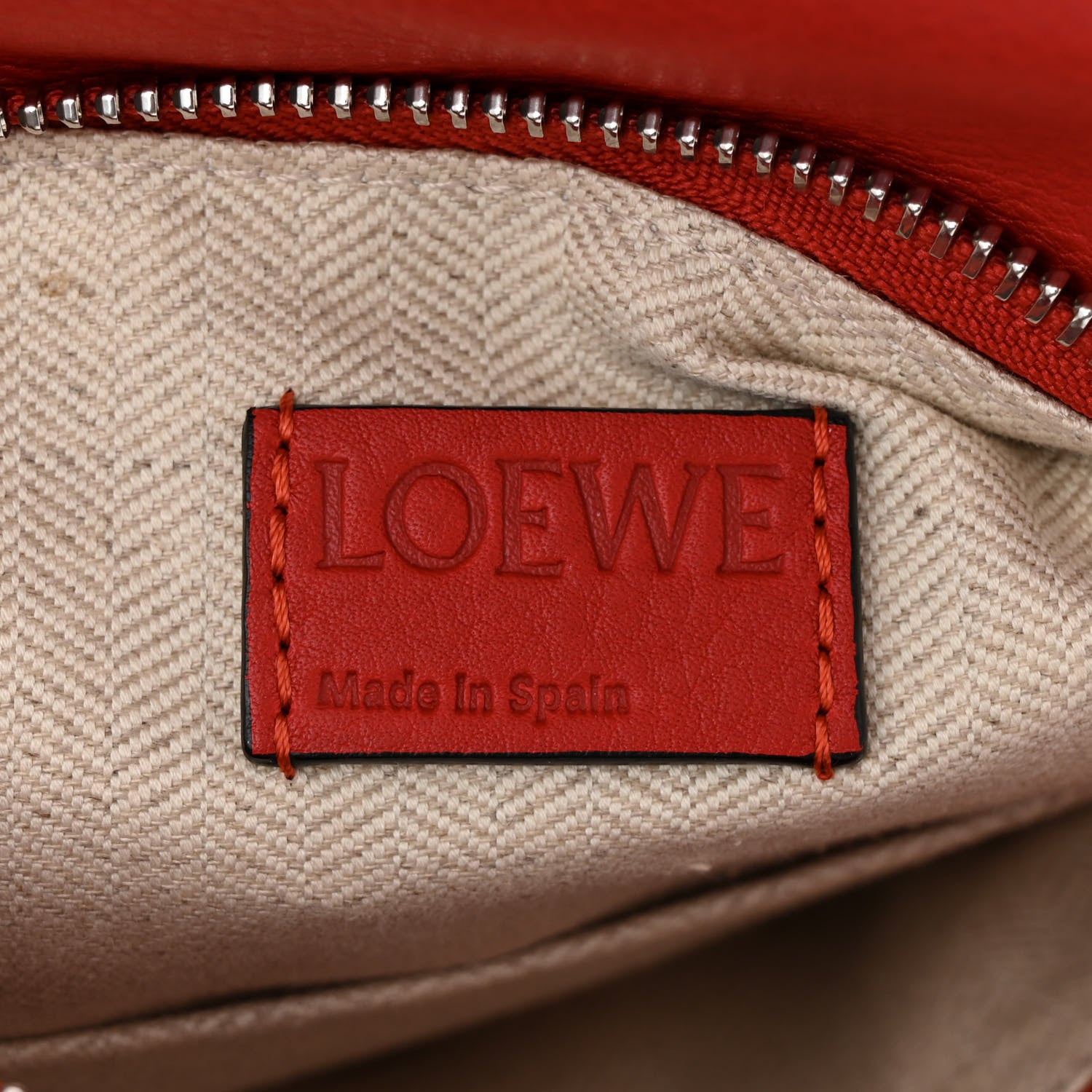 Loewe Calfskin Small Puzzle Bag Scarlet 6 of 9