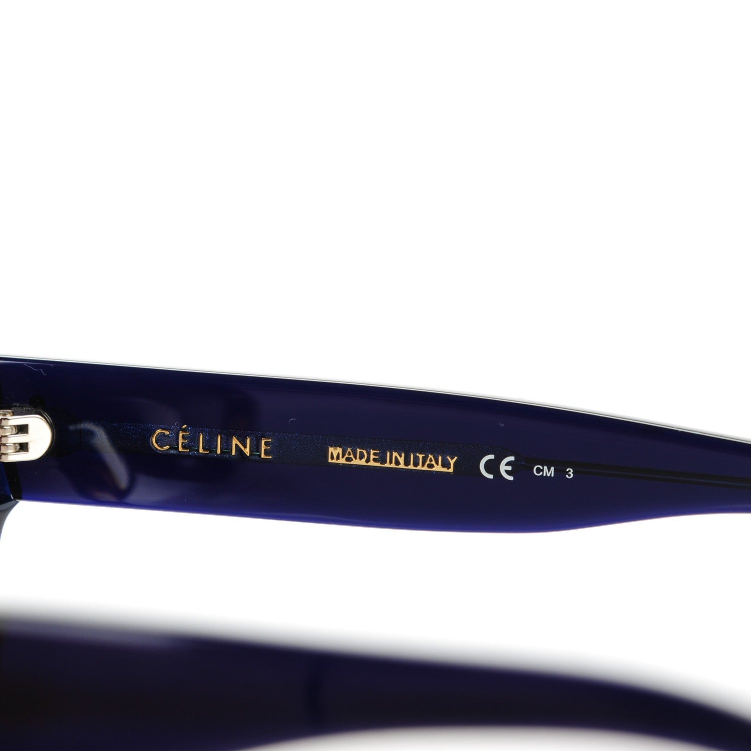 Celine Acetate Shadow Sunglasses CL 41026/S Tortoise Havana Blue 4 of 6