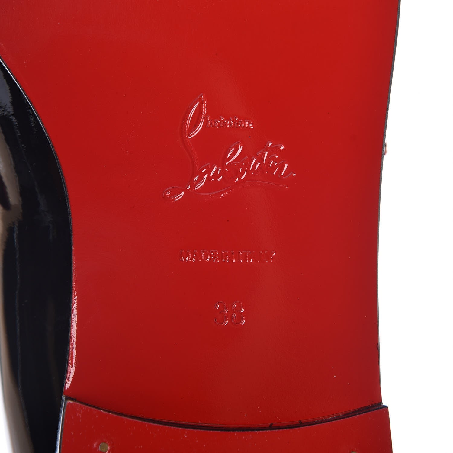 Christian Louboutin Patent Suede Monana Flats 38 Black 6 of 8