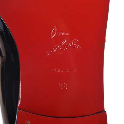 Christian Louboutin Patent Suede Monana Flats 38 Black 6 of 8
