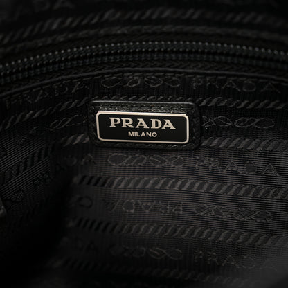 Prada Tessuto Nylon Saffiano Wristlet Pouch Black 5 of 6