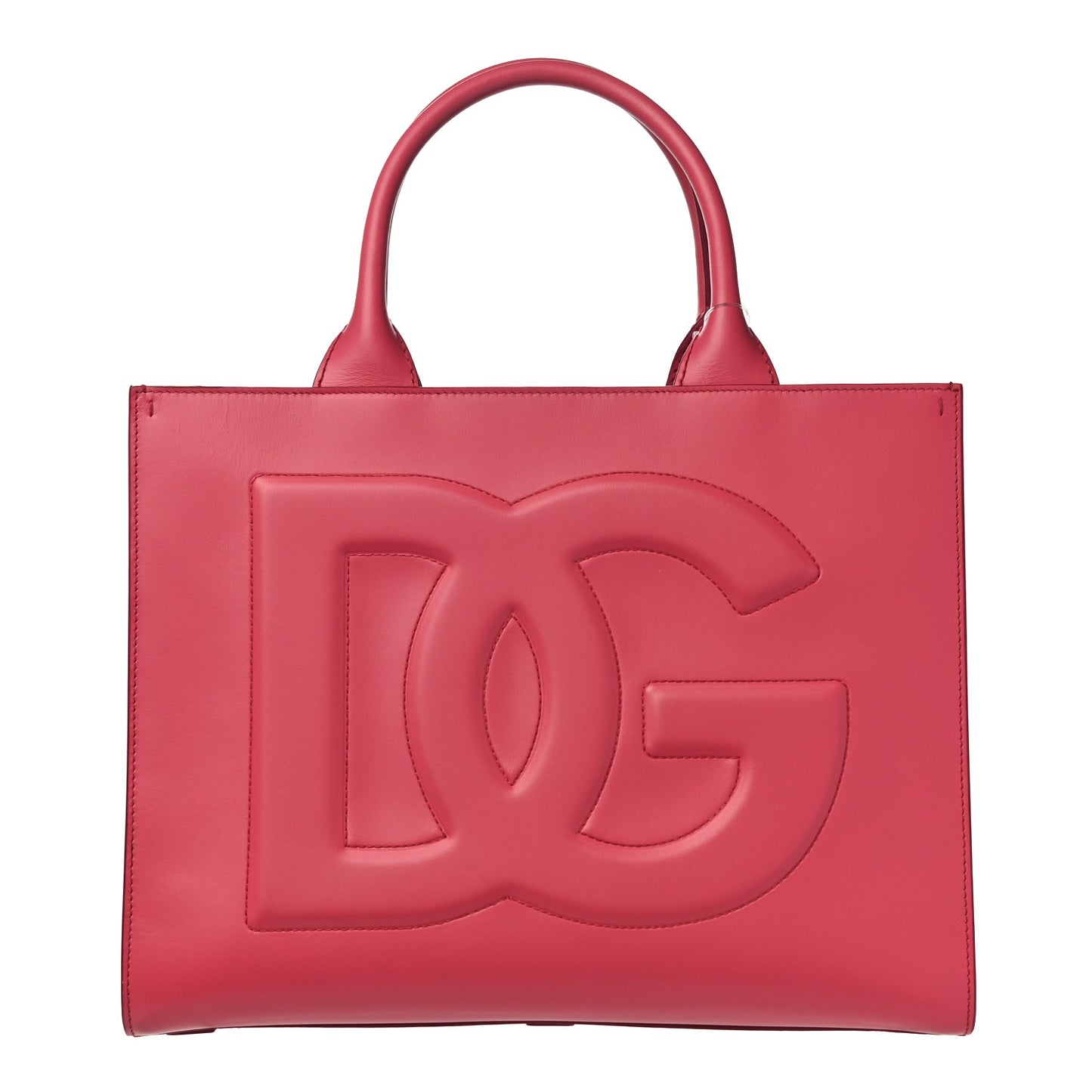 Calfskin Medium DG Daily Shopper Tote Fuchsia