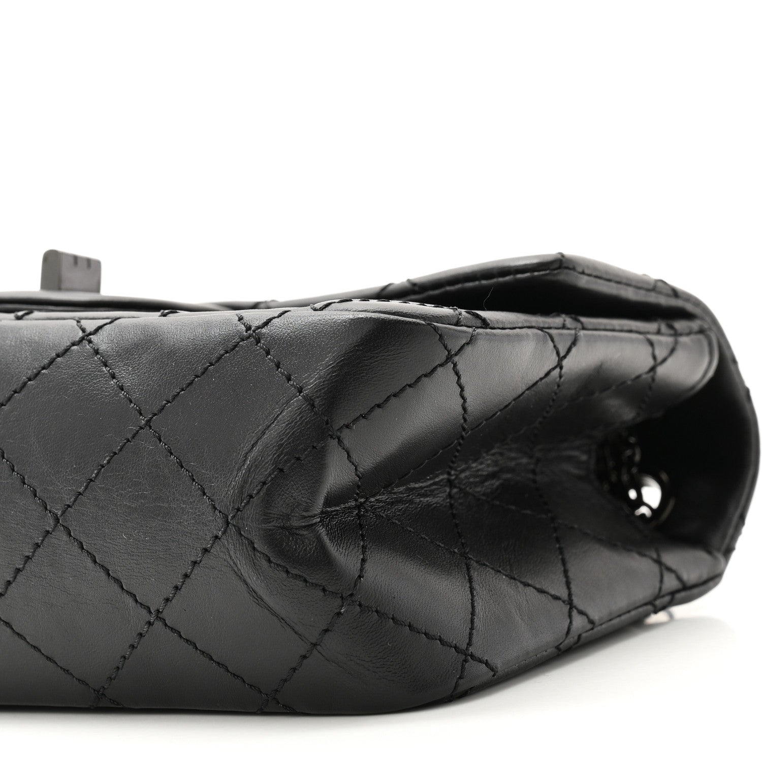 Chanel Aged Calfskin Quilted 2.55 Reissue Mini Flap So Black 10 of 11