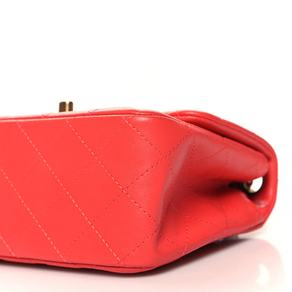 Chanel Lambskin Quilted Mini Square Flap Red 10 of 11