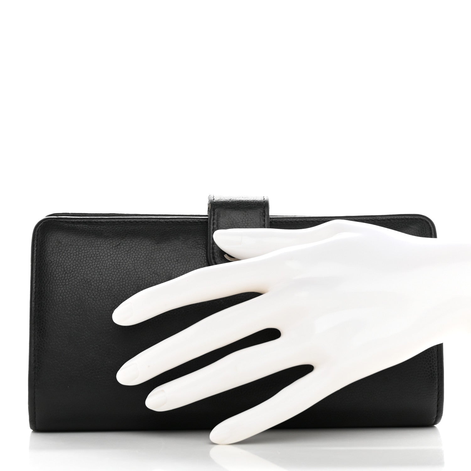 Chanel Caviar Sevruga French Long Wallet Black 2 of 15