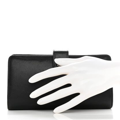 Chanel Caviar Sevruga French Long Wallet Black 2 of 15