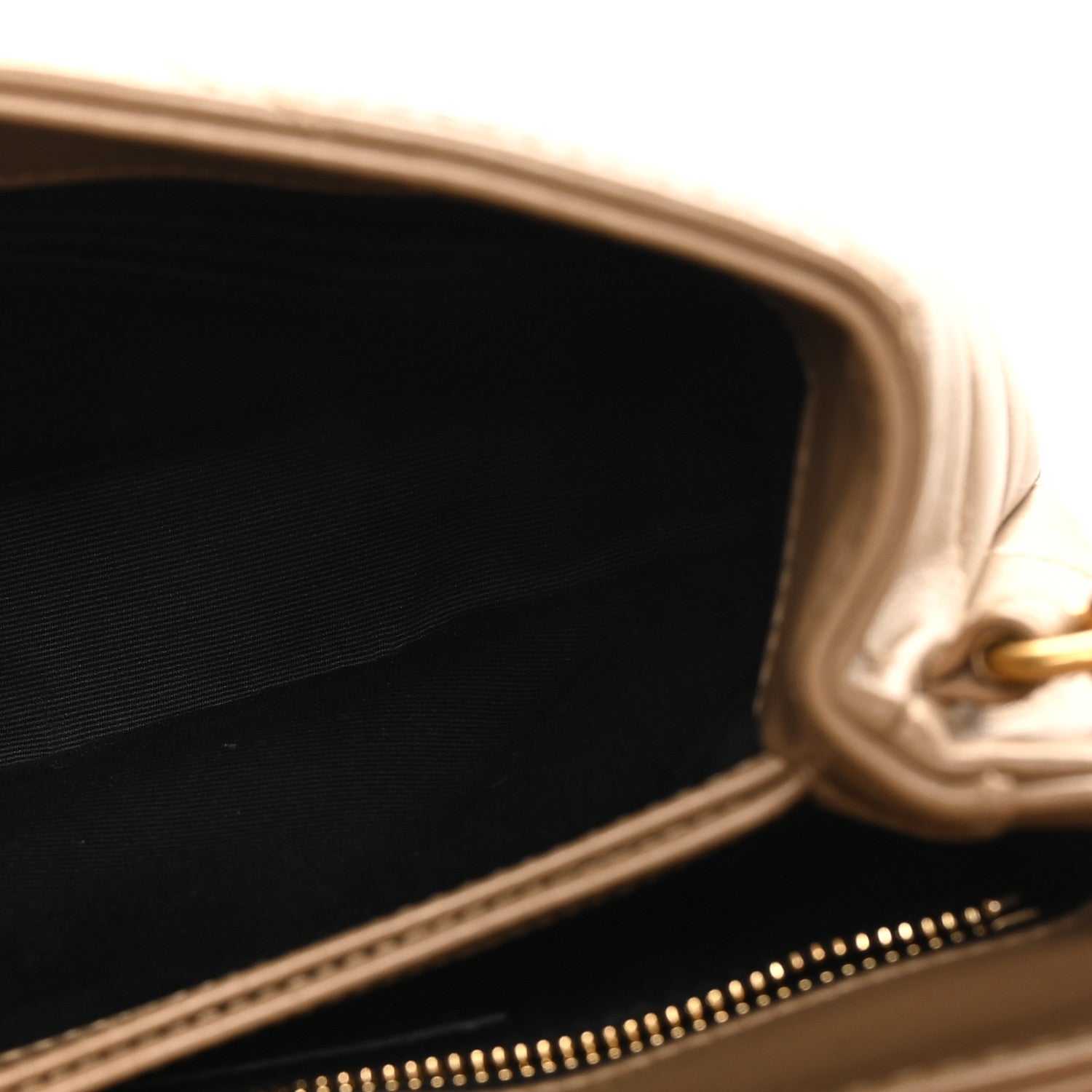 Saint Laurent Calfskin Y Quilted Monogram Toy Loulou Crossbody Bag Dark Latte 5 of 12