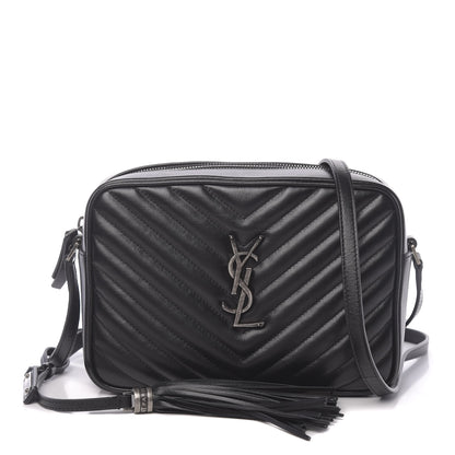 Saint Laurent Calfskin Matelasse Monogram Lou Camera Bag Black 1 of 10