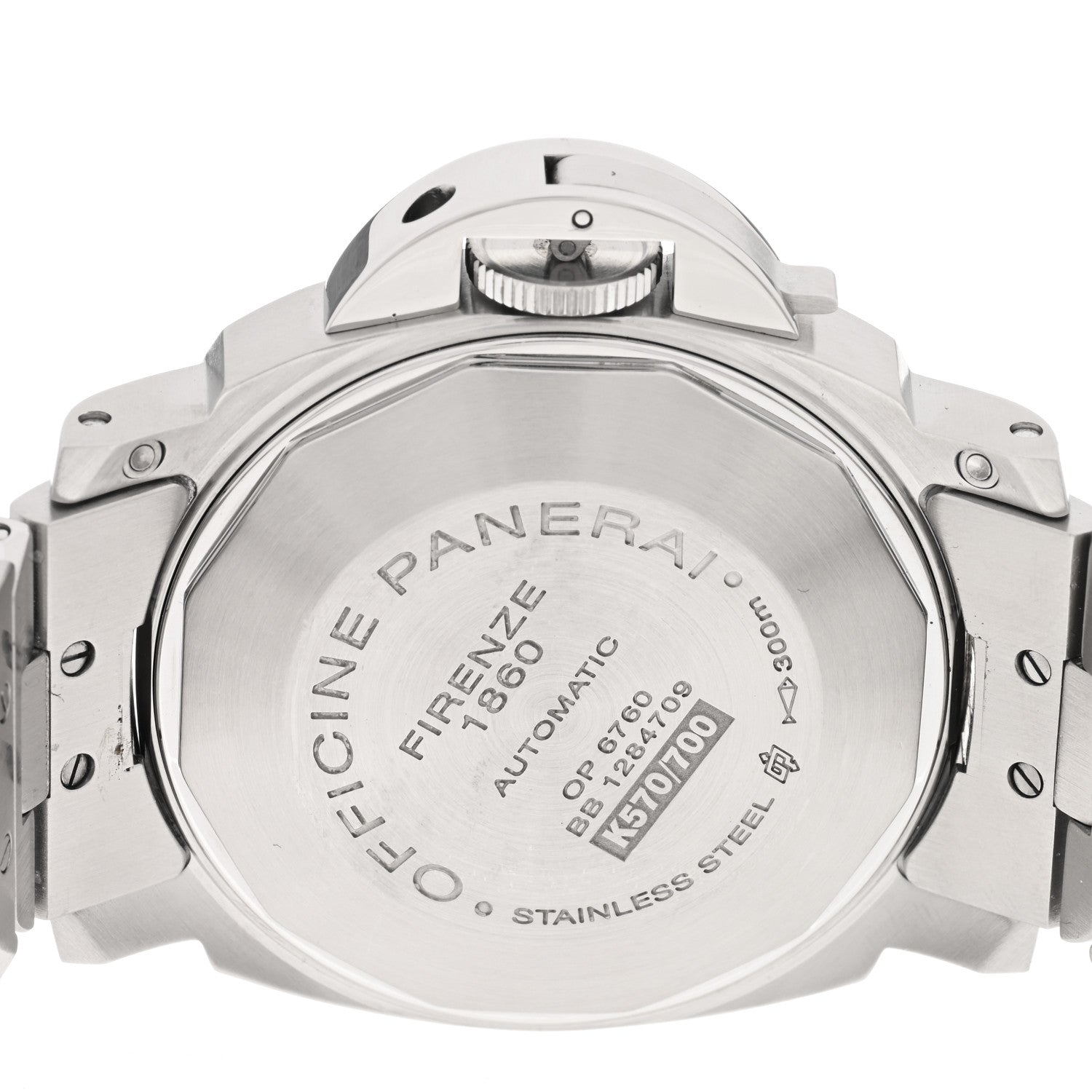 Panerai Stainless Steel 44mm Marina Luminor Automatic Watch Black PAM00050 4 of 5