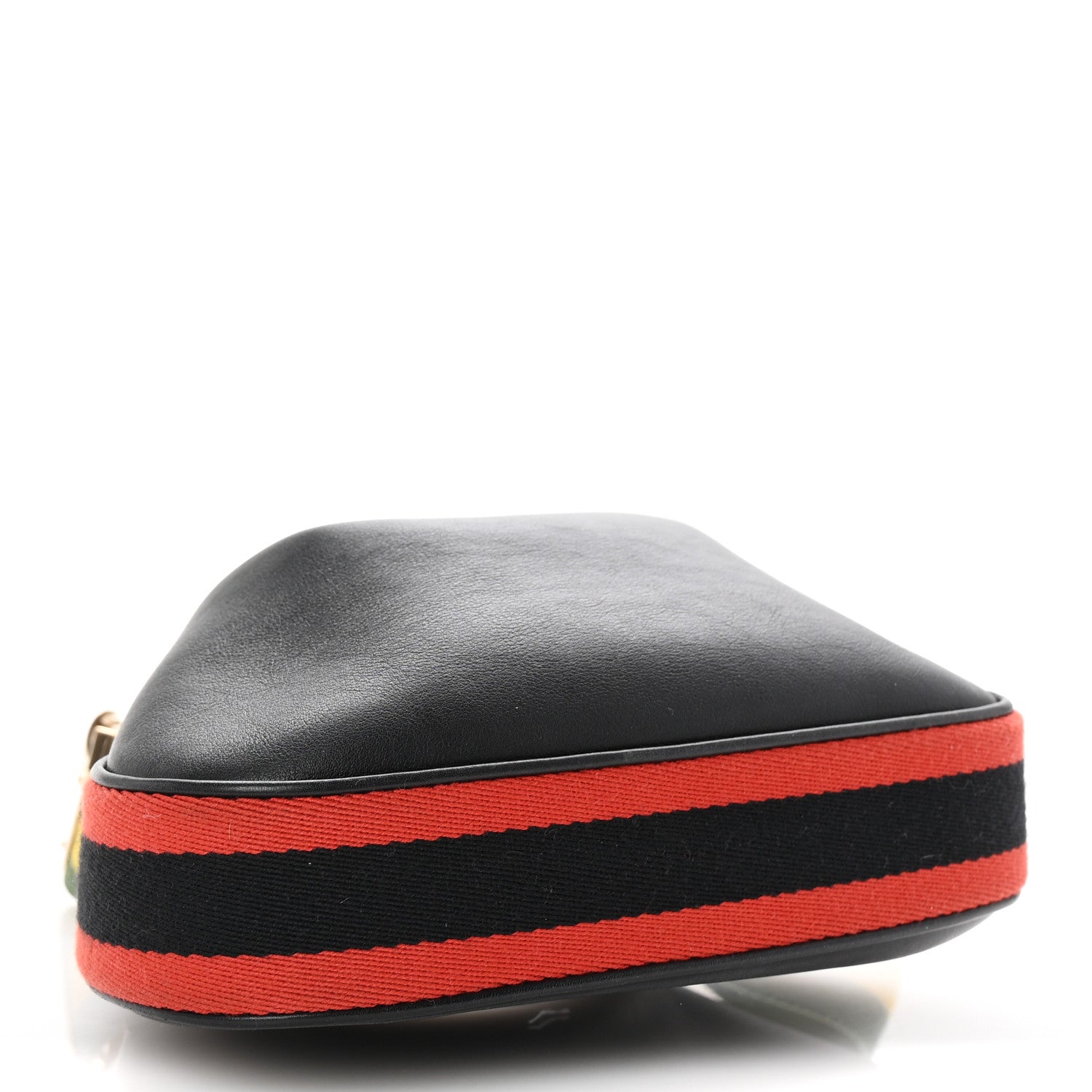 Gucci Aria Calfskin Web Small Attache Shoulder Bag Black 4 of 10