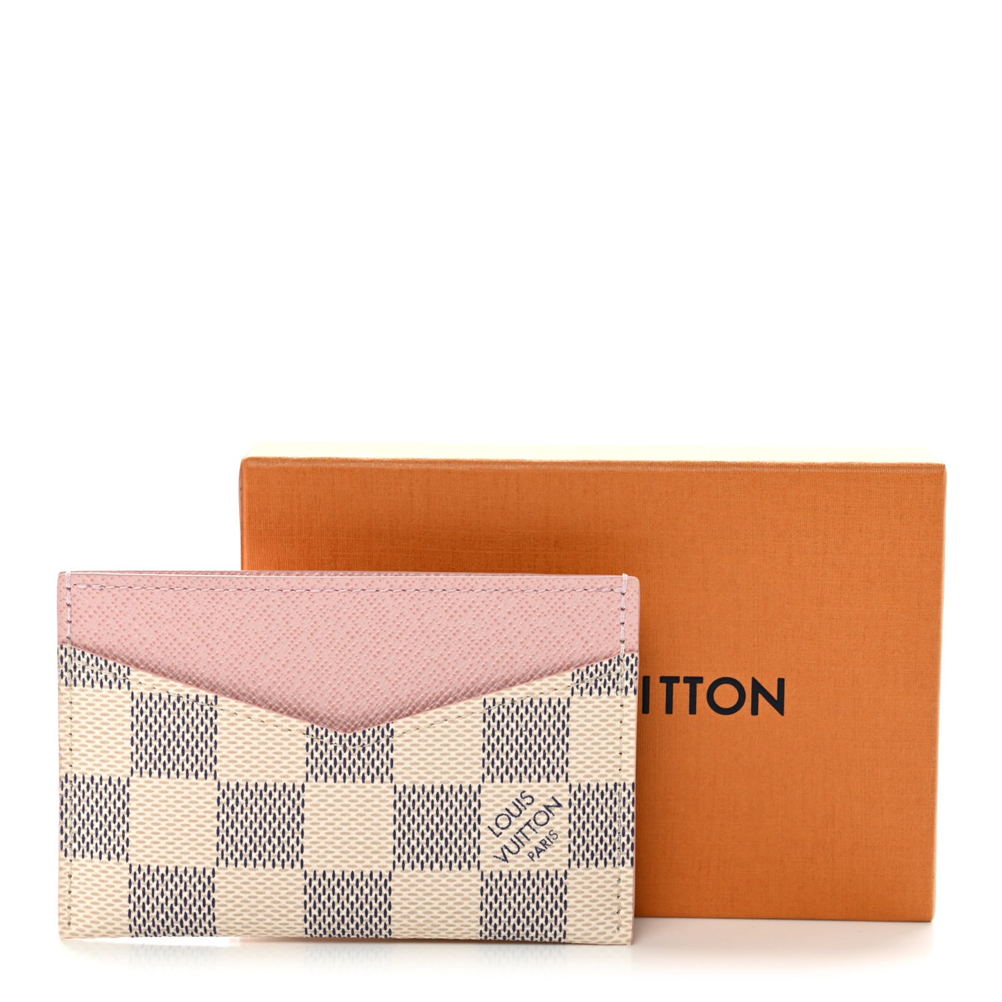 Damier Azur Daily Card Holder Rose Ballerine