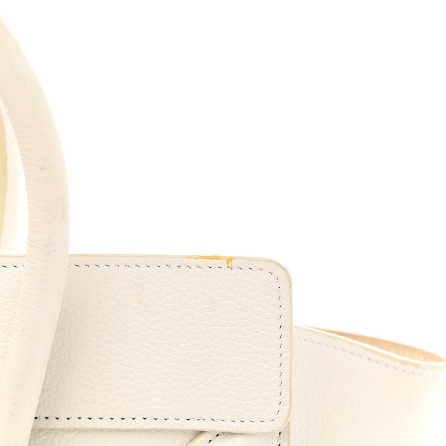 Celine Drummed Calfskin Micro Luggage White 12 of 14