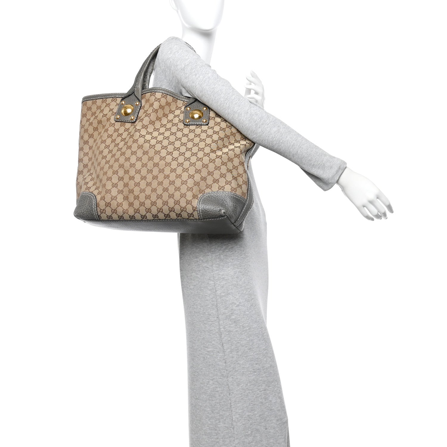 Gucci Monogram Large Sunset Tote  Brown Grey 2 of 11