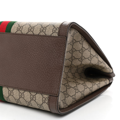 Gucci GG Supreme Monogram Web Medium Ophidia Tote Bag Brown 8 of 8