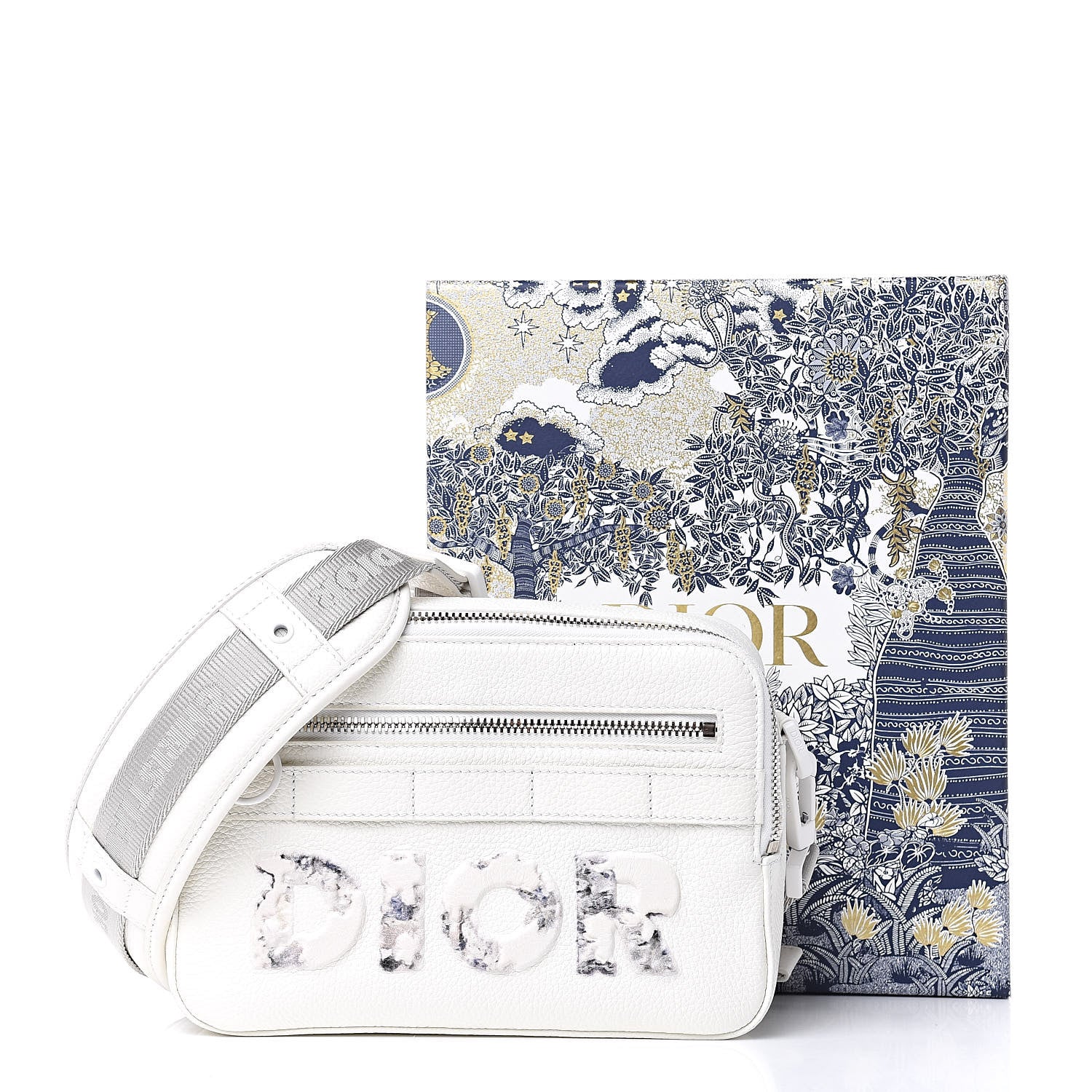 Christian Dior X DANIEL ARSHAM Grained Calfskin Safari Messenger White 10 of 10