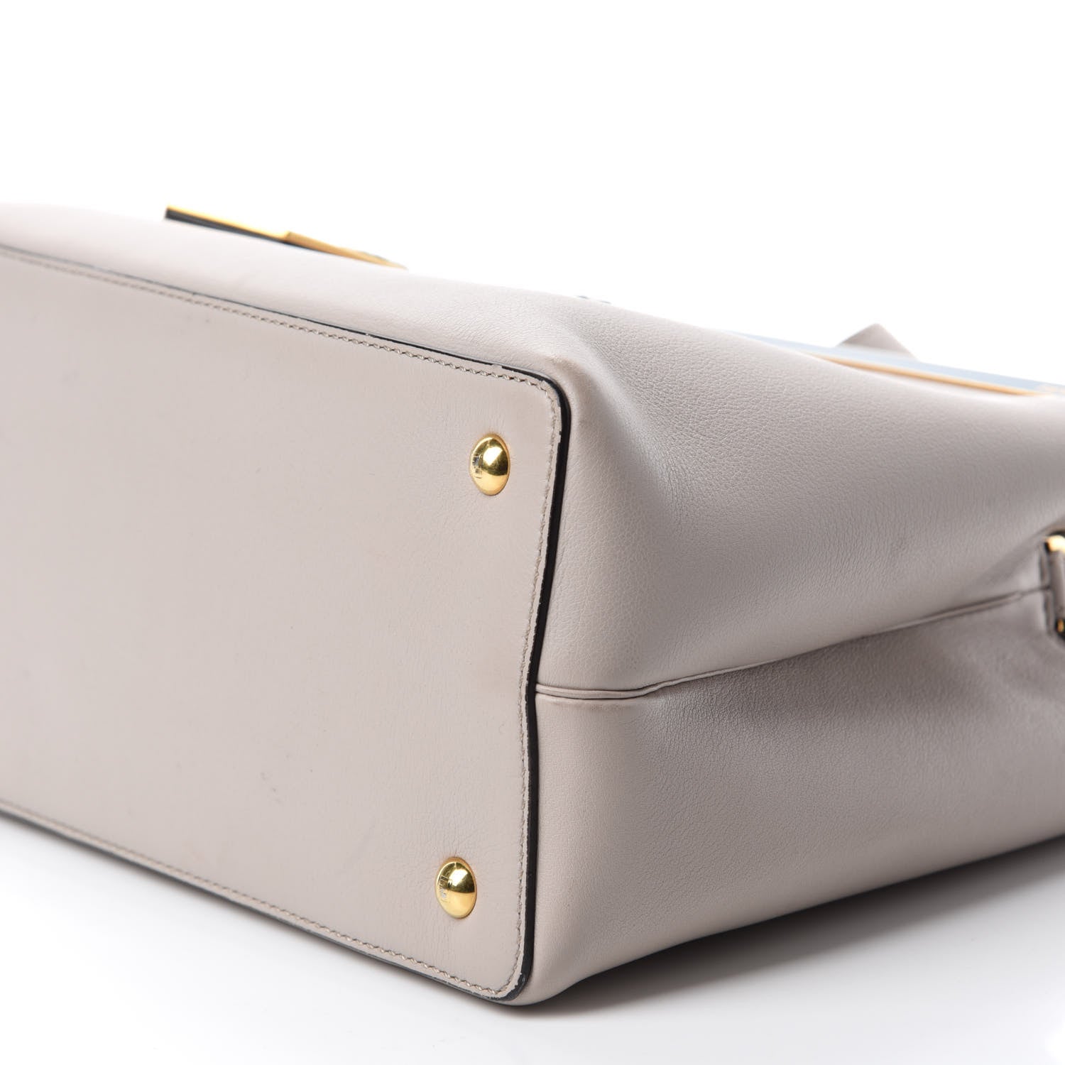 Fendi Vitello Dolce Century Petite 2Jours Tote Grigio Polvere Ciclamino 7 of 12