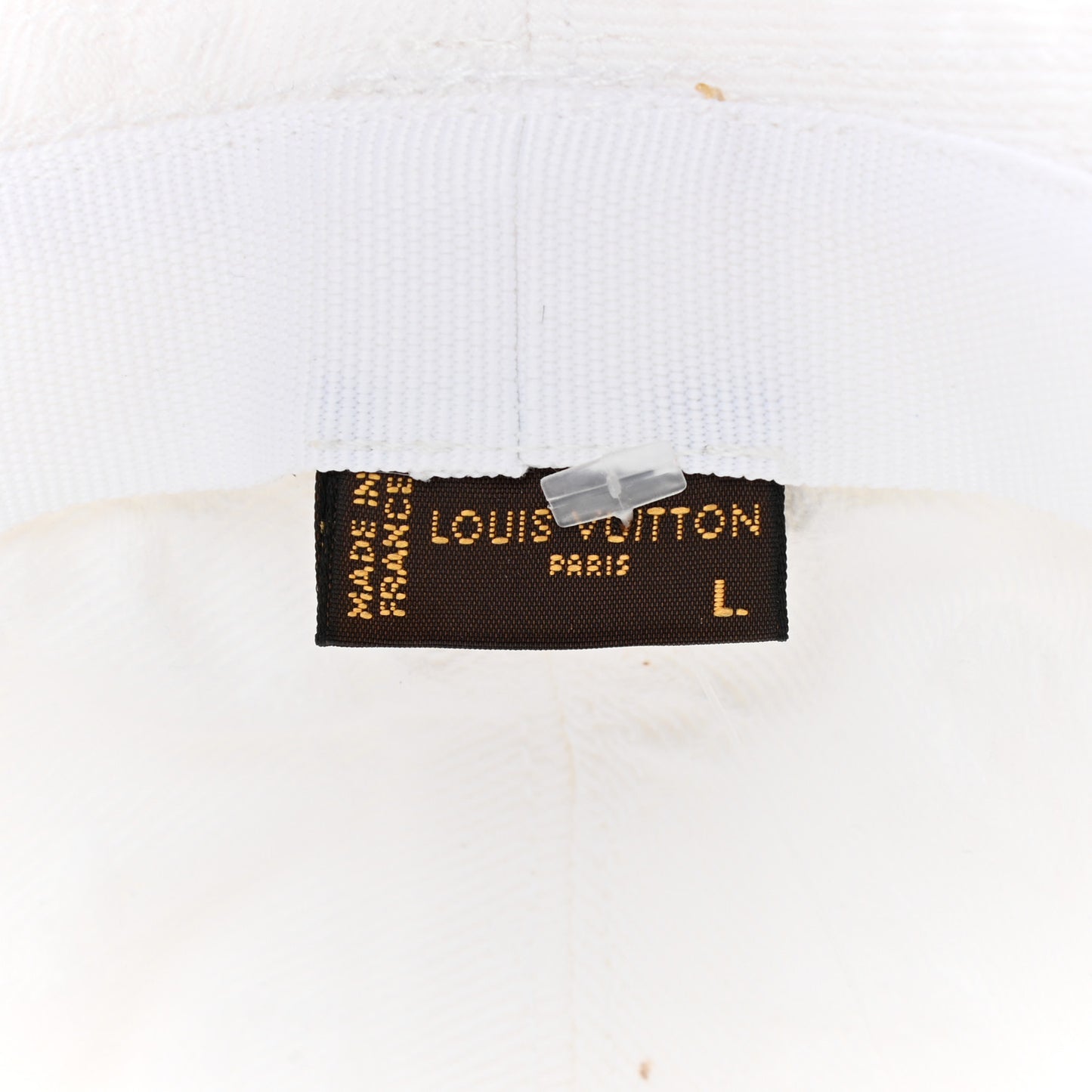 Monogram Denim Fringe Bucket Hat L White