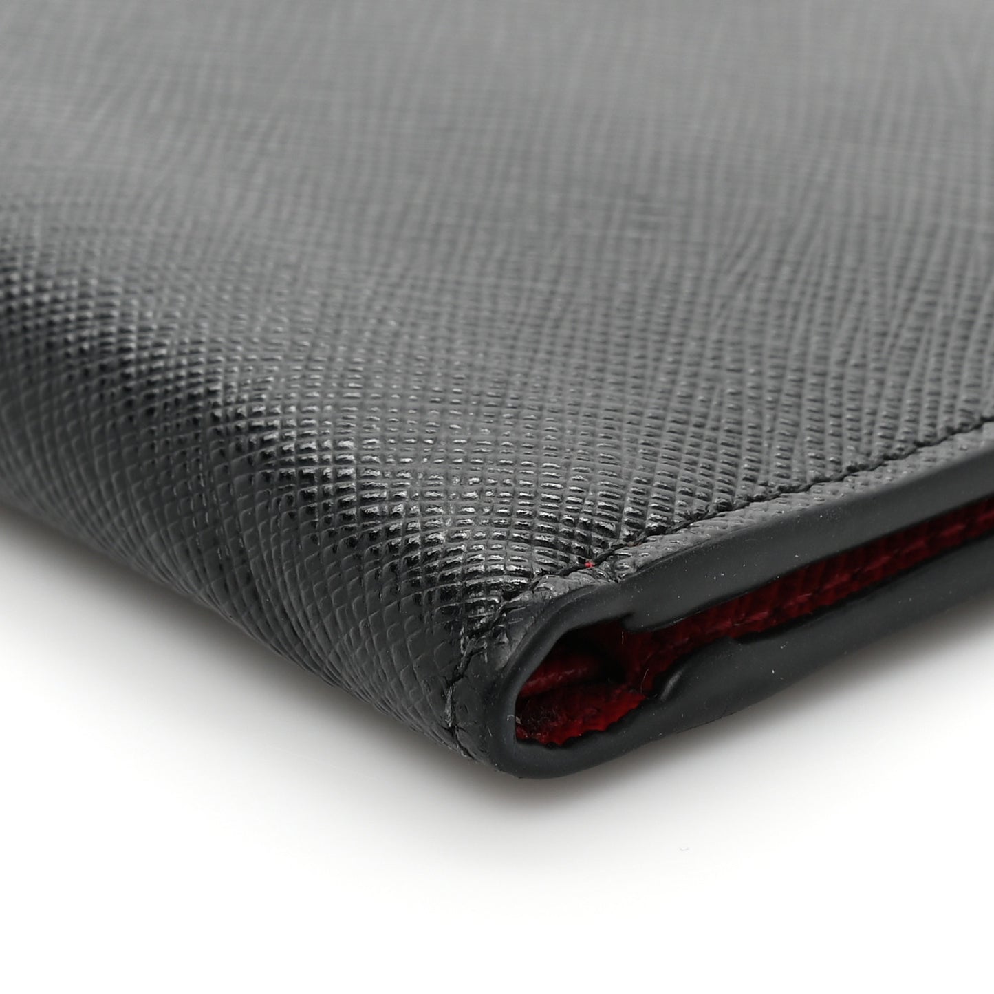 Saffiano Bi-Fold Wallet Black Fuoco