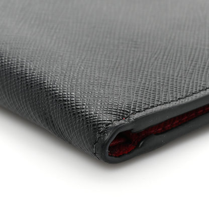 Prada Saffiano Bi-Fold Wallet Black Fuoco 10 of 12
