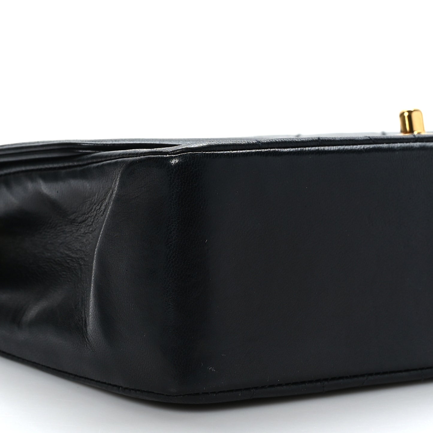 Lambskin Quilted Medium Single Flap Black