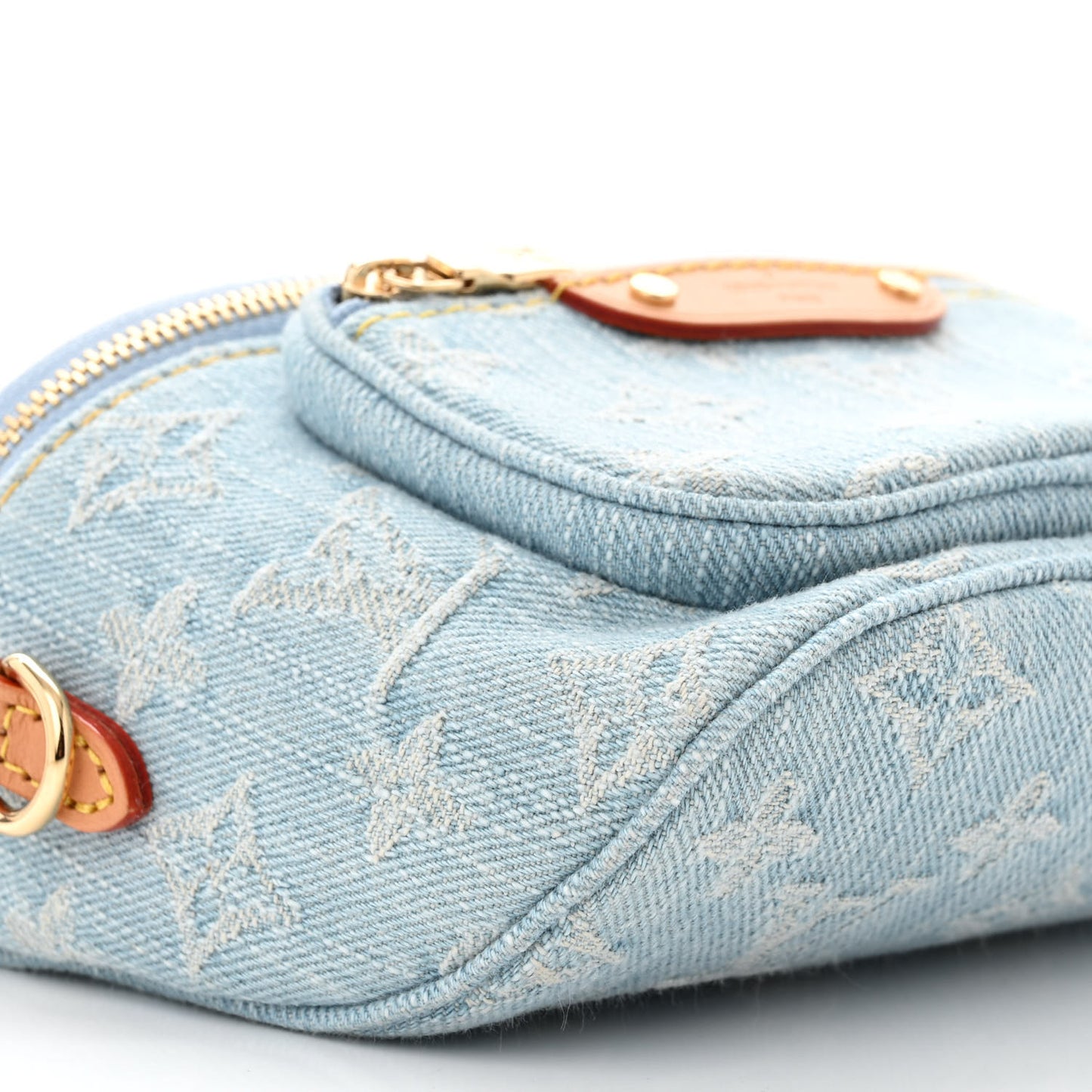 Monogram Denim Mini Bumbag Sky Blue