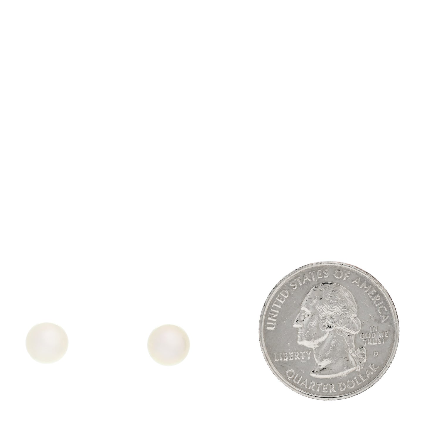 18K White Gold Akoya Pearl 7.5mm Stud Earrings