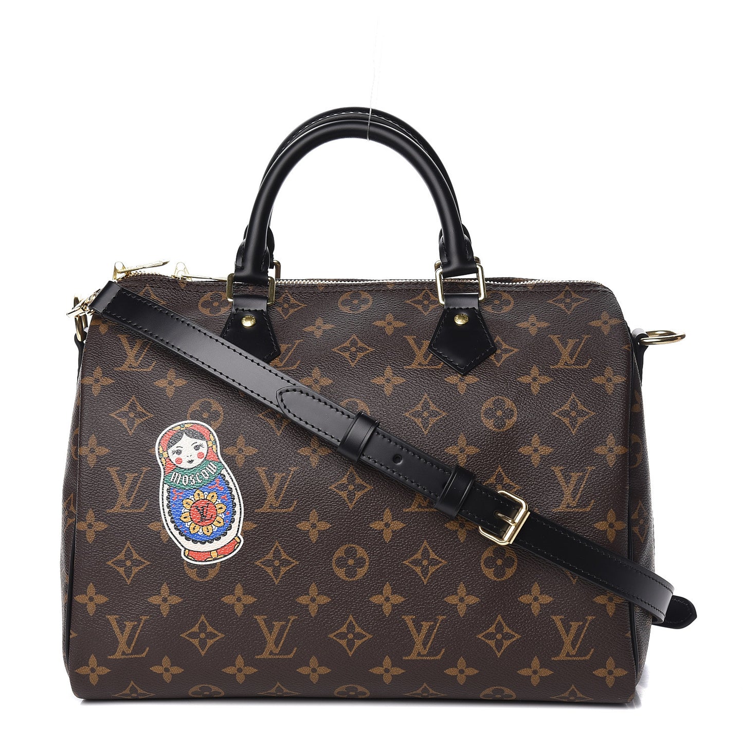 Monogram My World Tour Speedy Bandouliere 30 Black