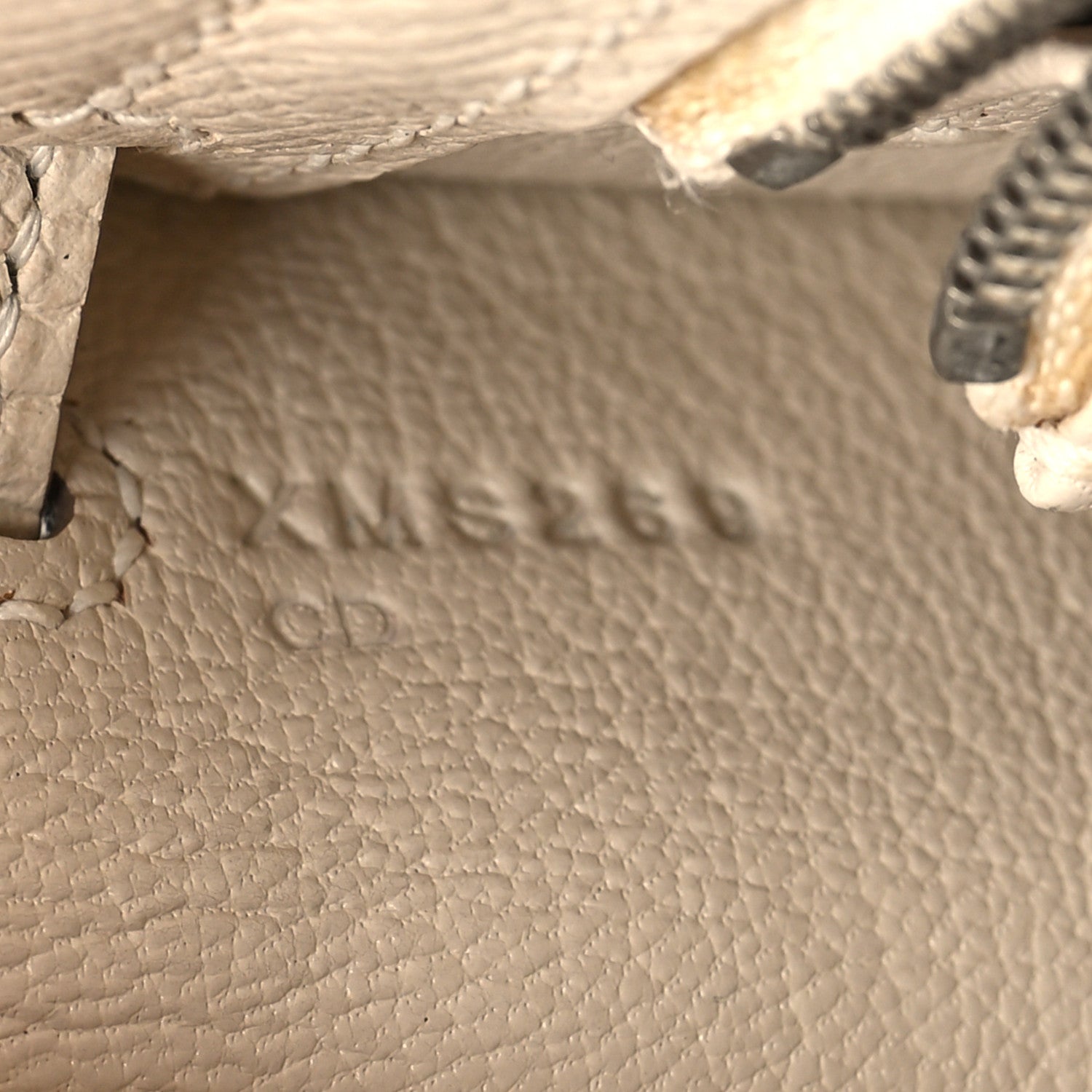 Hermes Epsom Kelly Sellier 25 Craie 7 of 12