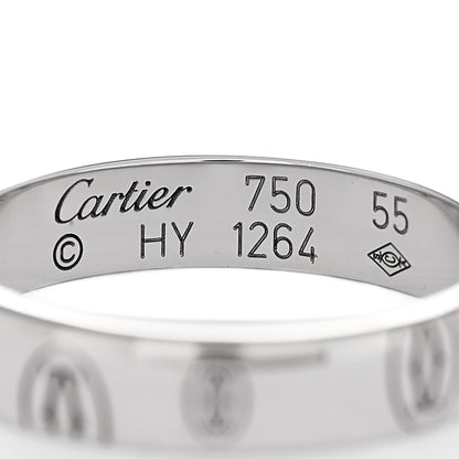 Cartier 18K White Gold 4mm Happy Birthday Band Ring 55 7.25 4 of 4