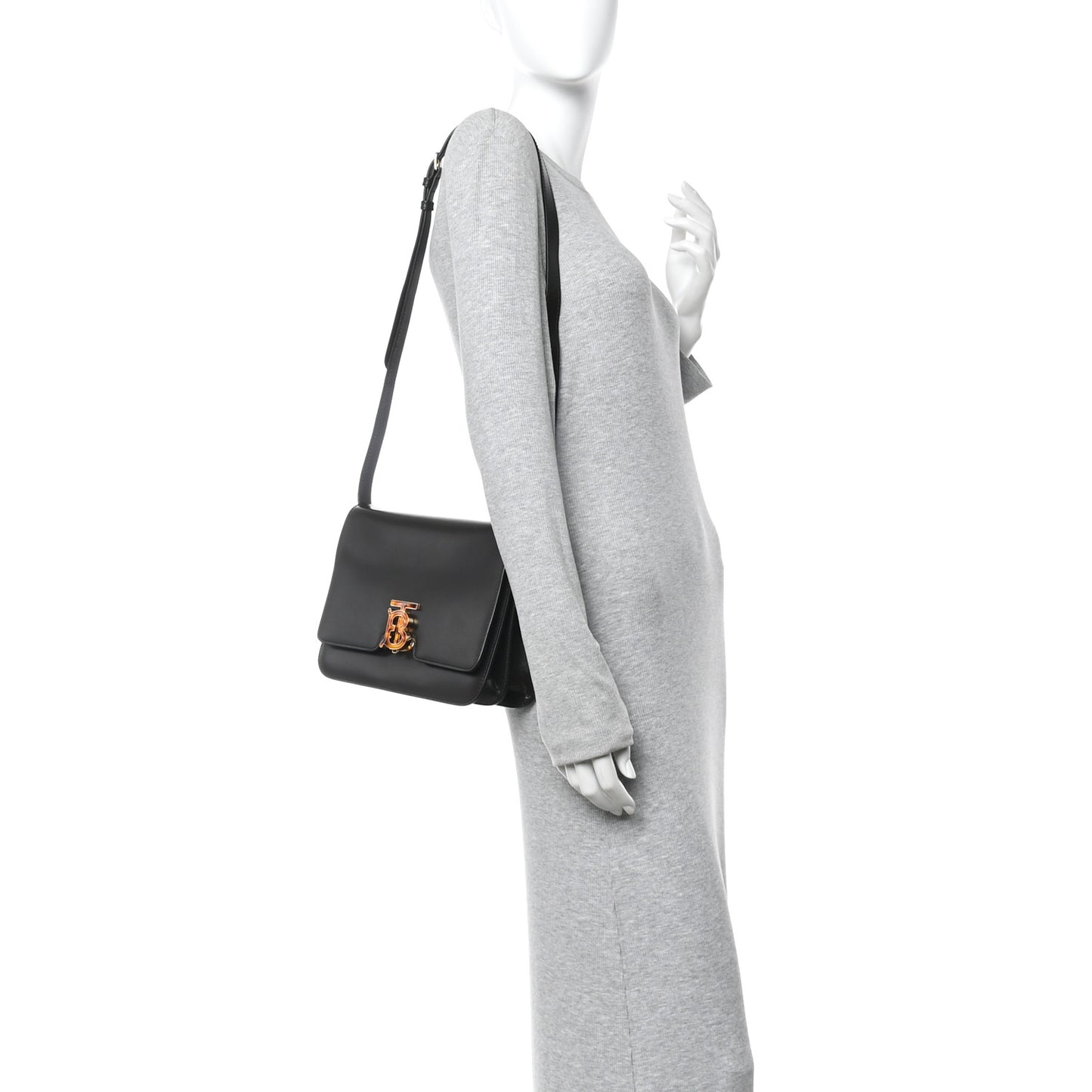 Calfskin Medium TB Bag Coffee