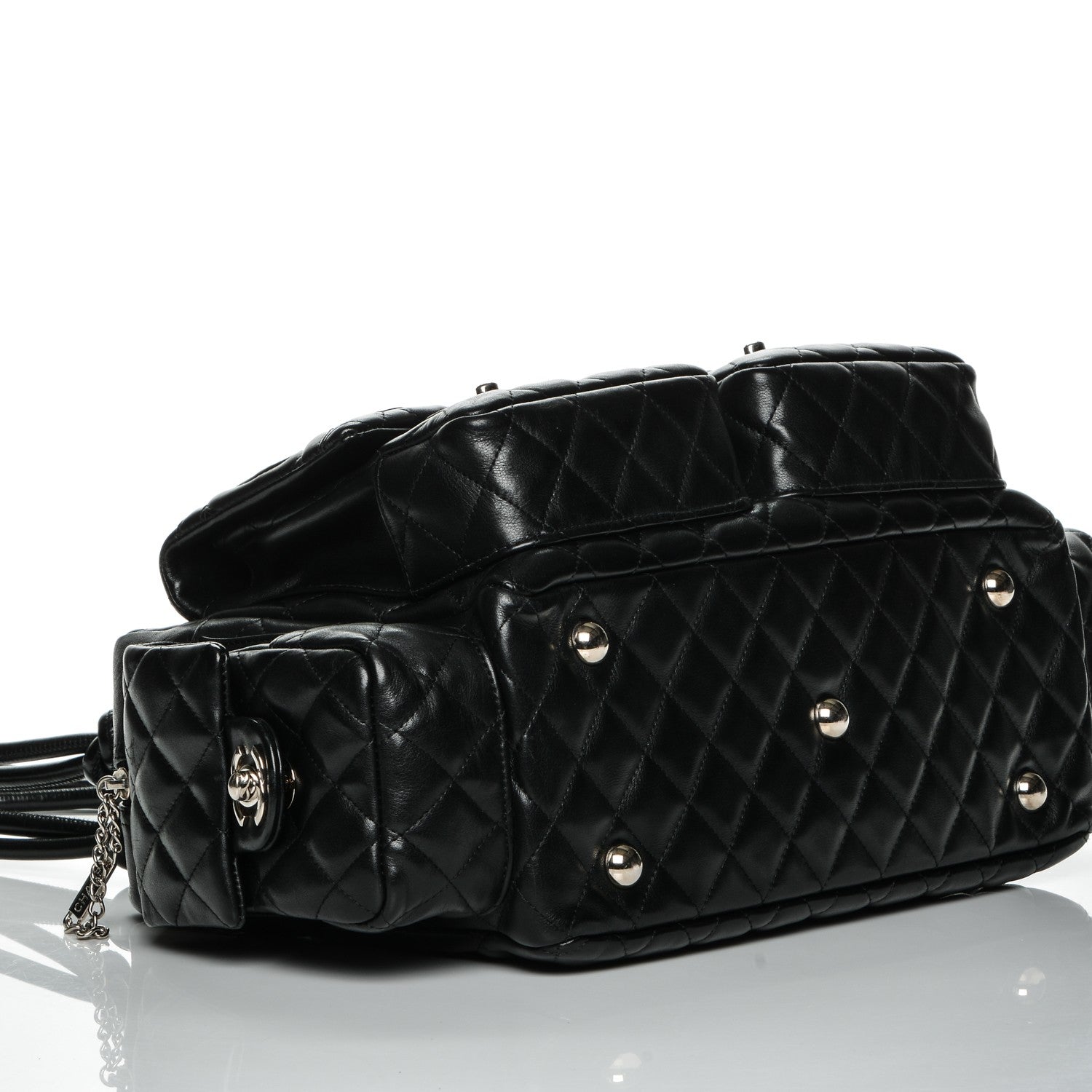 Chanel Calfskin Quilted Large Cambon Multipocket Reporter Black 4 of 7