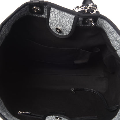 Chanel Canvas Large Deauville Tote Charcoal 6 of 8