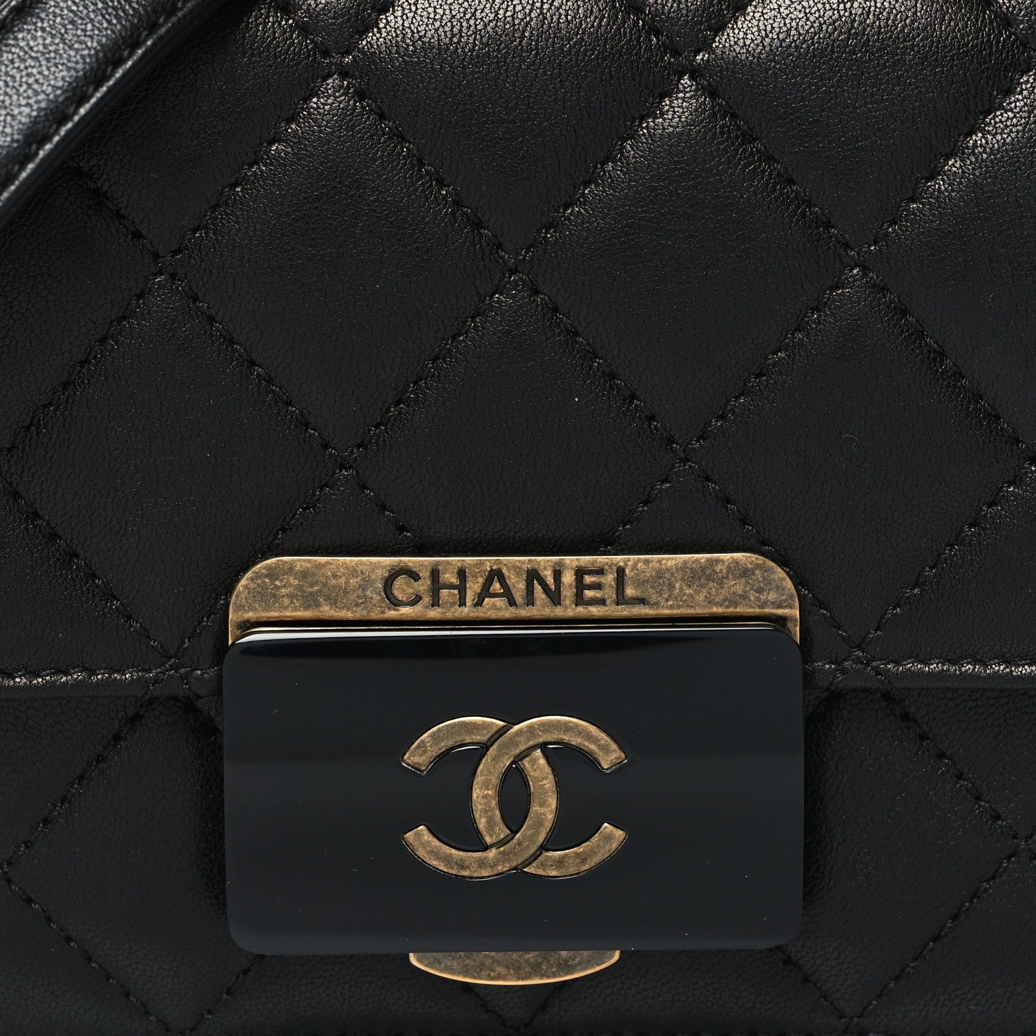 Chanel Sheepskin Quilted Mini Beauty Lock Flap Black 8 of 11