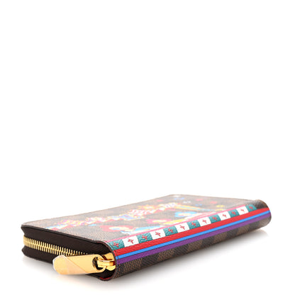 Louis Vuitton Damier Ebene 2020 Christmas Animation Bumper Cars Zippy Wallet Coquelicot 4 of 7