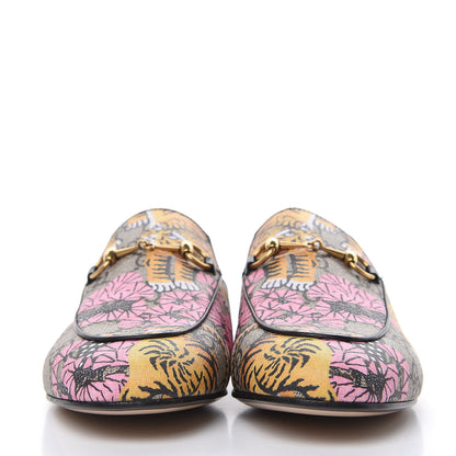 Gucci GG Supreme Monogram Bengal Womens Princetown Slippers 38.5 Beige Crop Pink 2 of 10