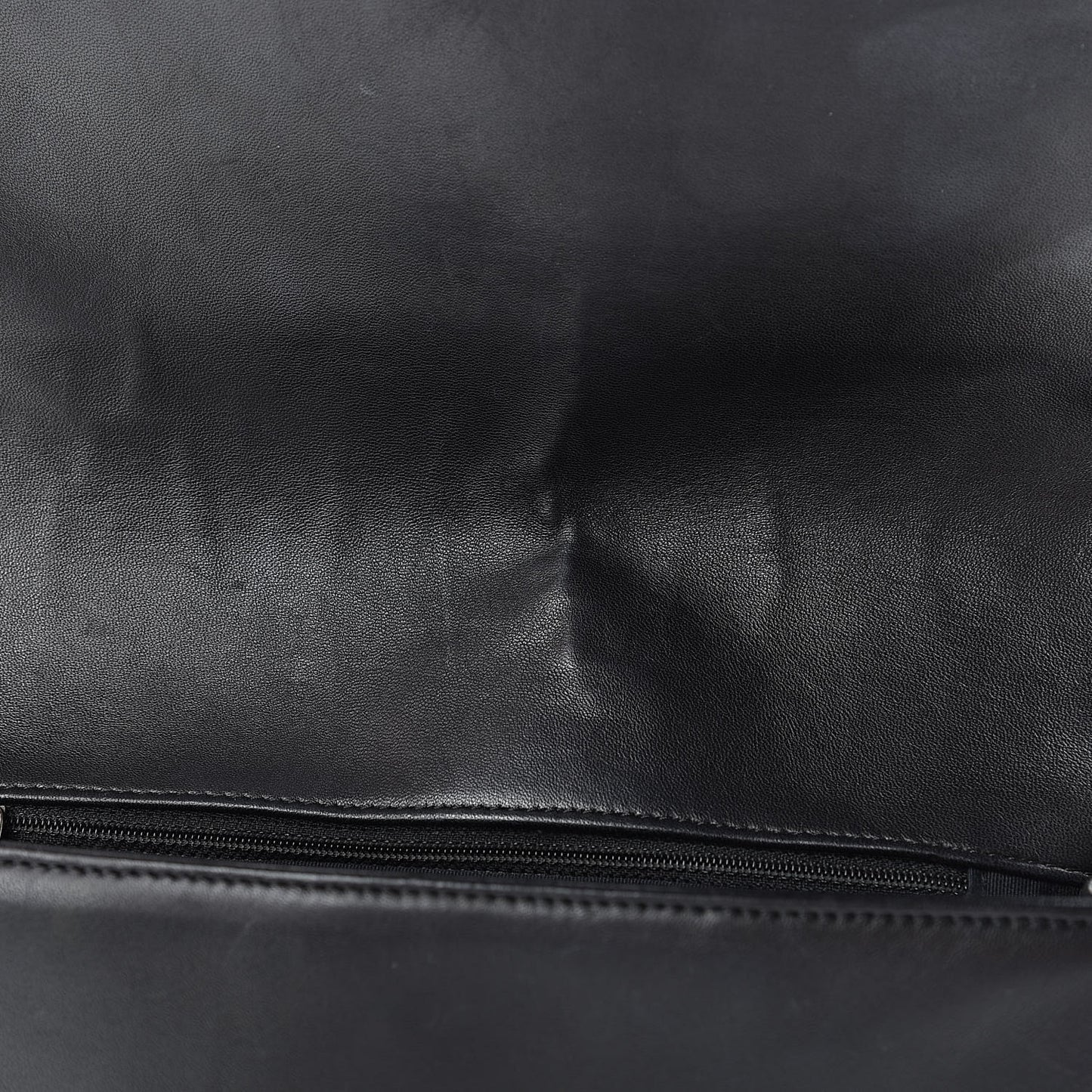 Lambskin Quilted Large Boy Flap Beige Black