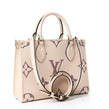 Louis Vuitton Empreinte Monogram Giant Onthego PM Creme Bois De Rose 3 of 10