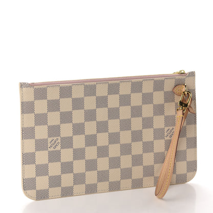 Louis Vuitton Damier Azur Neverfull MM GM Pochette Rose Ballerine 3 of 7