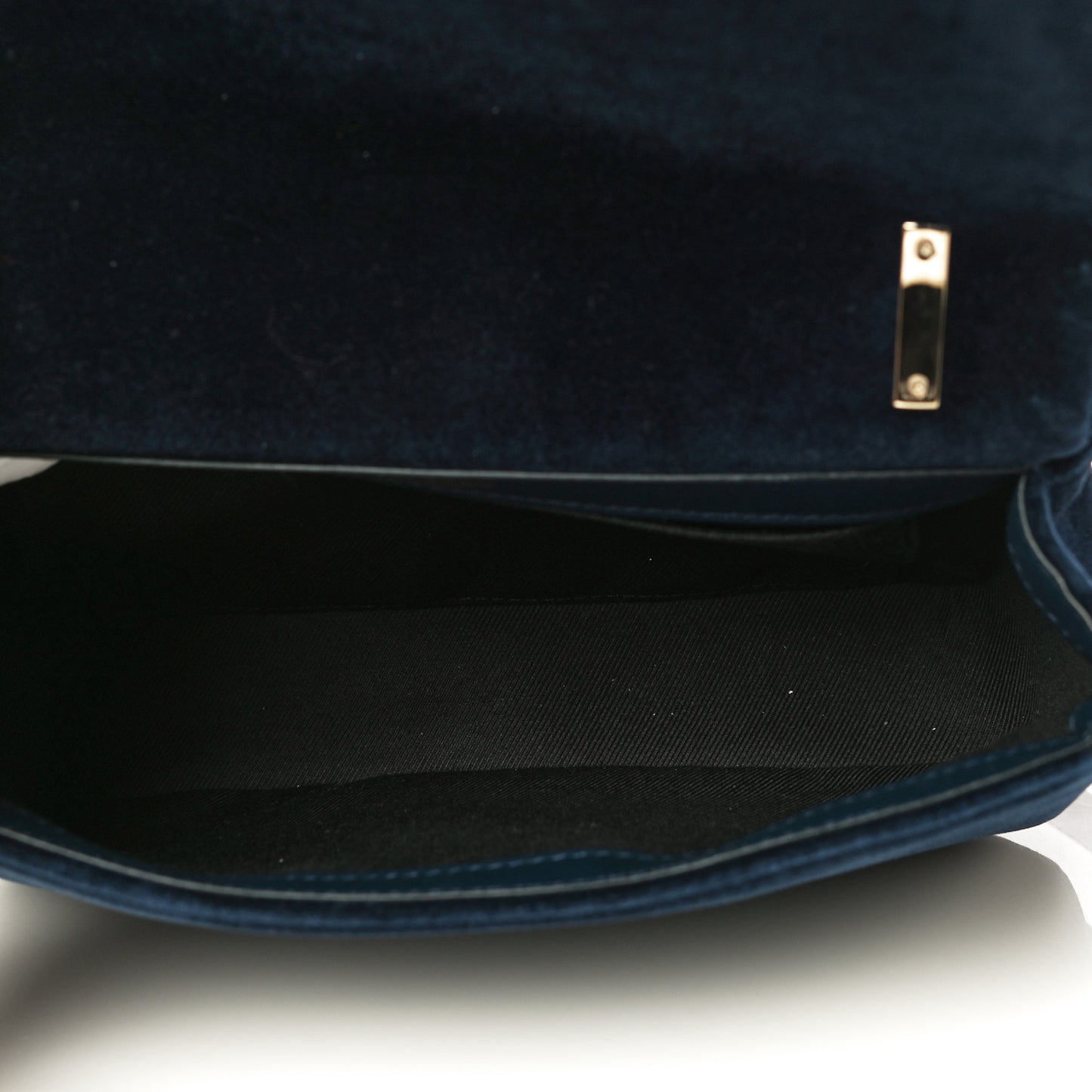 Velvet Quilted Small Lola Bag Navy