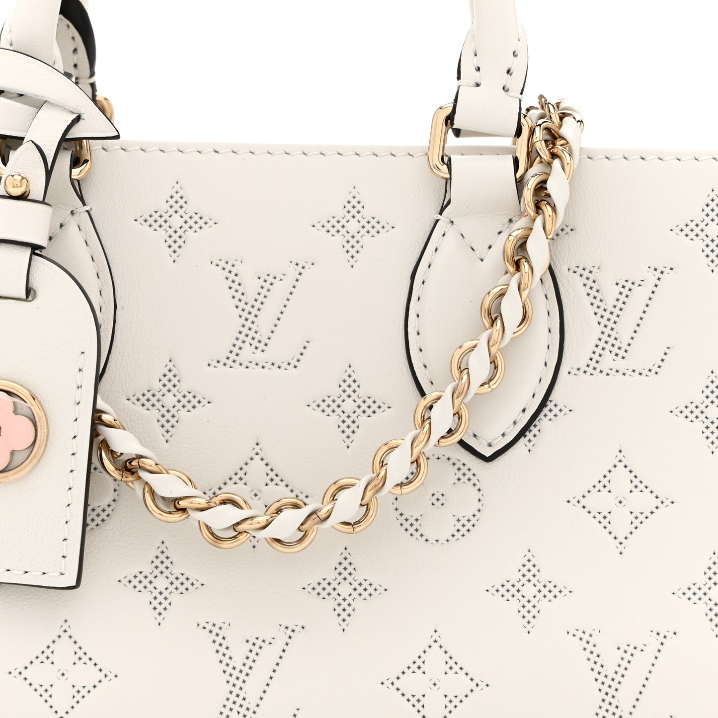 Calfskin Embossed Monogram OnTheGo East West White