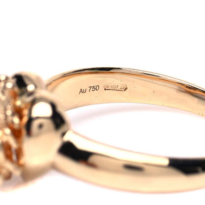 Gucci 18K Yellow Gold Bee Heart Ring 57 8 4 of 5