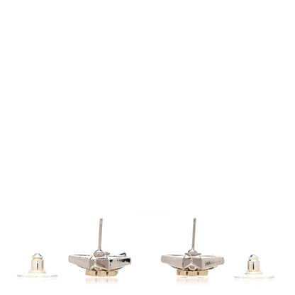 Chanel Crystal CC Star Earrings Silver 3 of 5