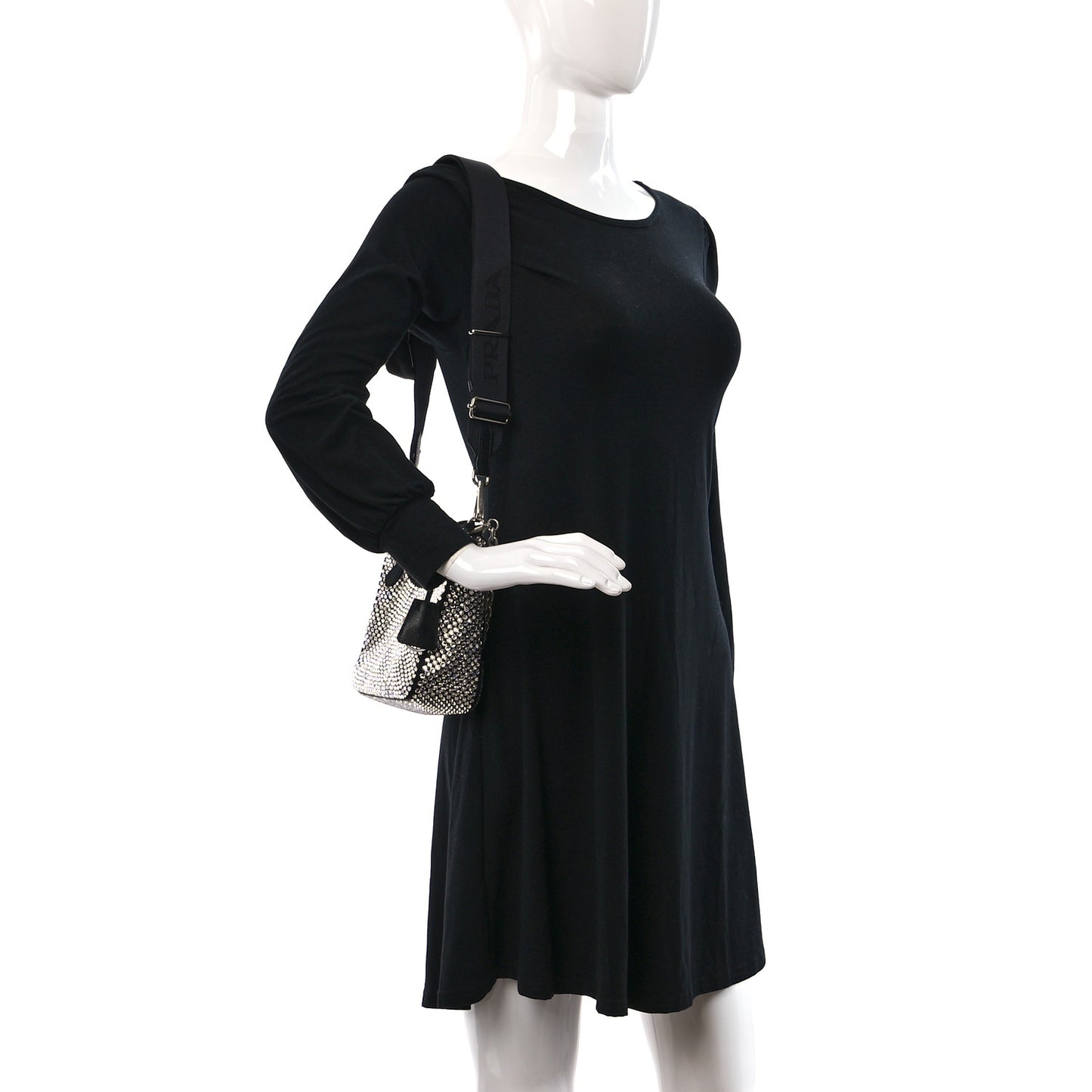 Satin Crystal Re-Edition 2005 Shoulder Bag Cristal