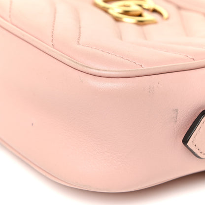 Gucci Calfskin Matelasse Mini GG Marmont Chain Shoulder Bag Perfect Pink 9 of 17