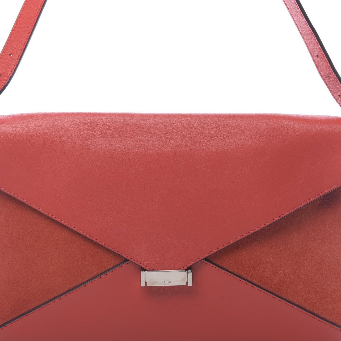 Smooth Calfskin Suede Diamond Shoulder Bag Red