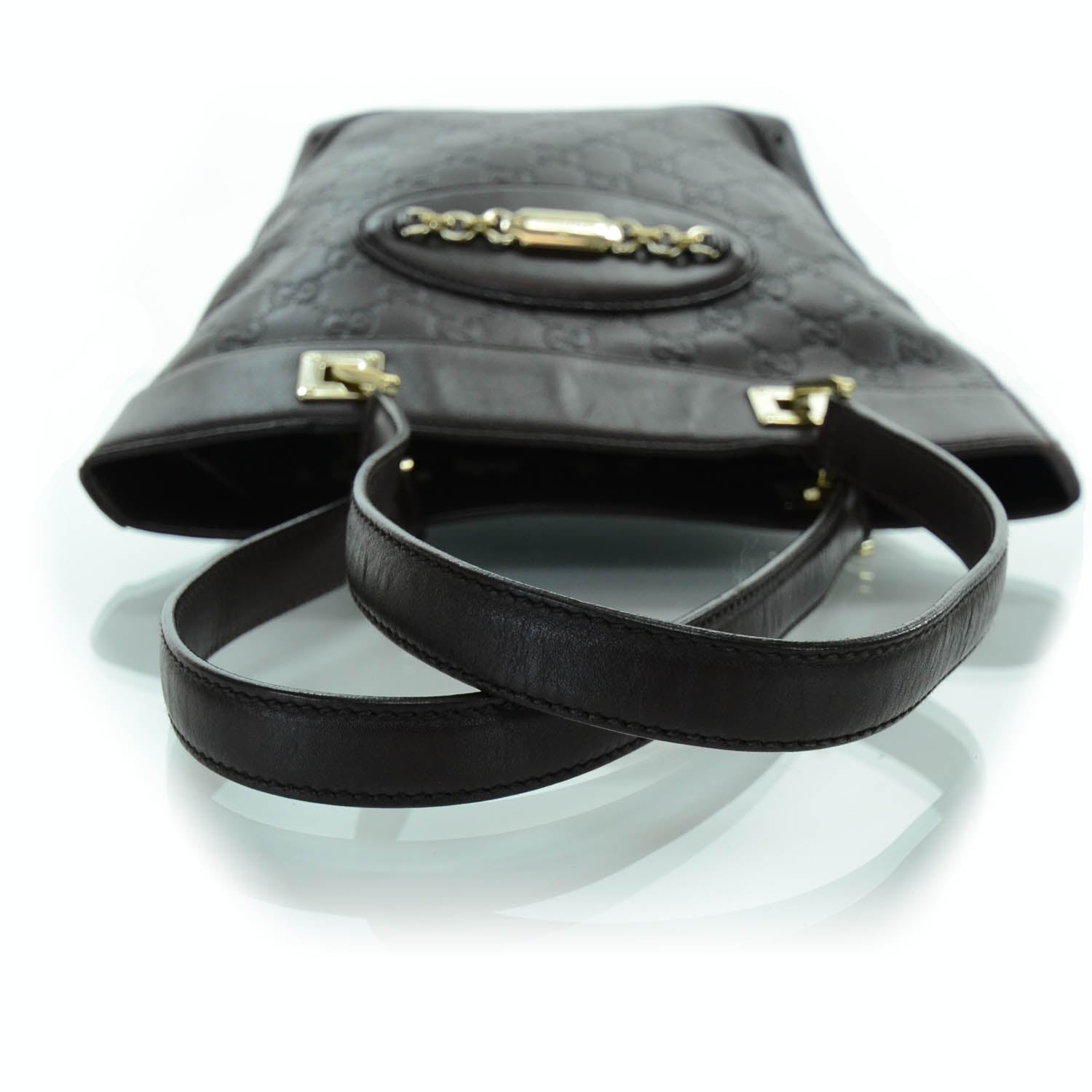 Gucci Guccissima Small Punch Tote Chocolate Brown 4 of 11