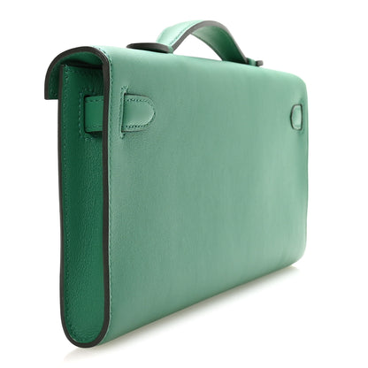 Hermes Swift Kelly Cut Clutch Pochette Vert Menthe 3 of 8