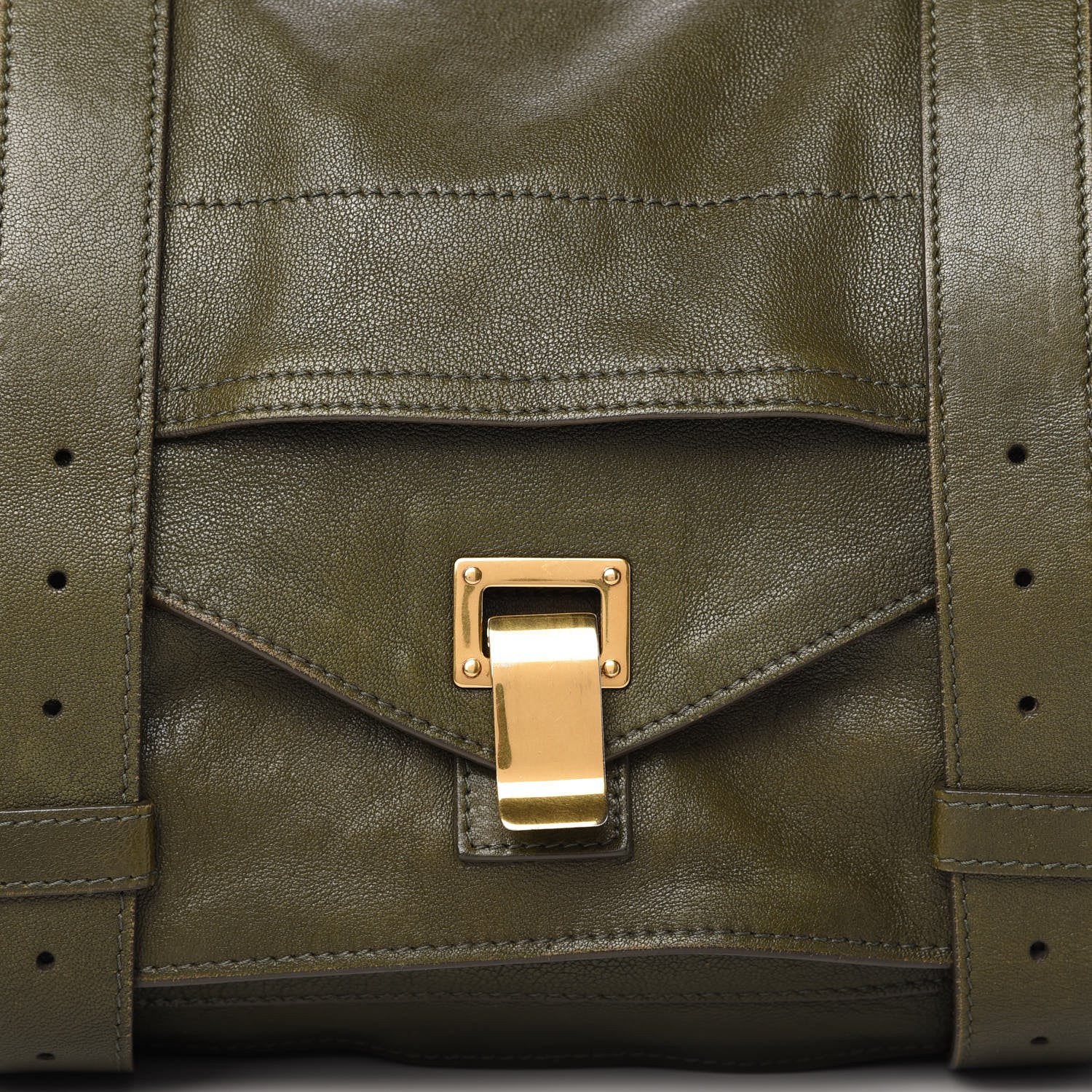 Proenza Schouler Lambskin Medium PS1 Satchel Military 10 of 14