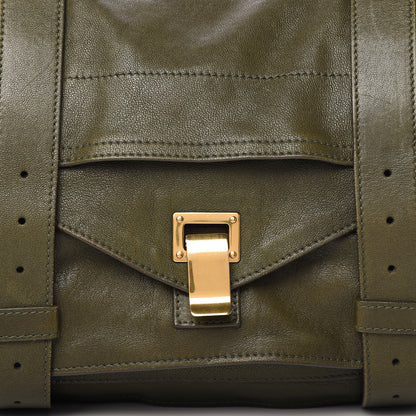 Proenza Schouler Lambskin Medium PS1 Satchel Military 10 of 14